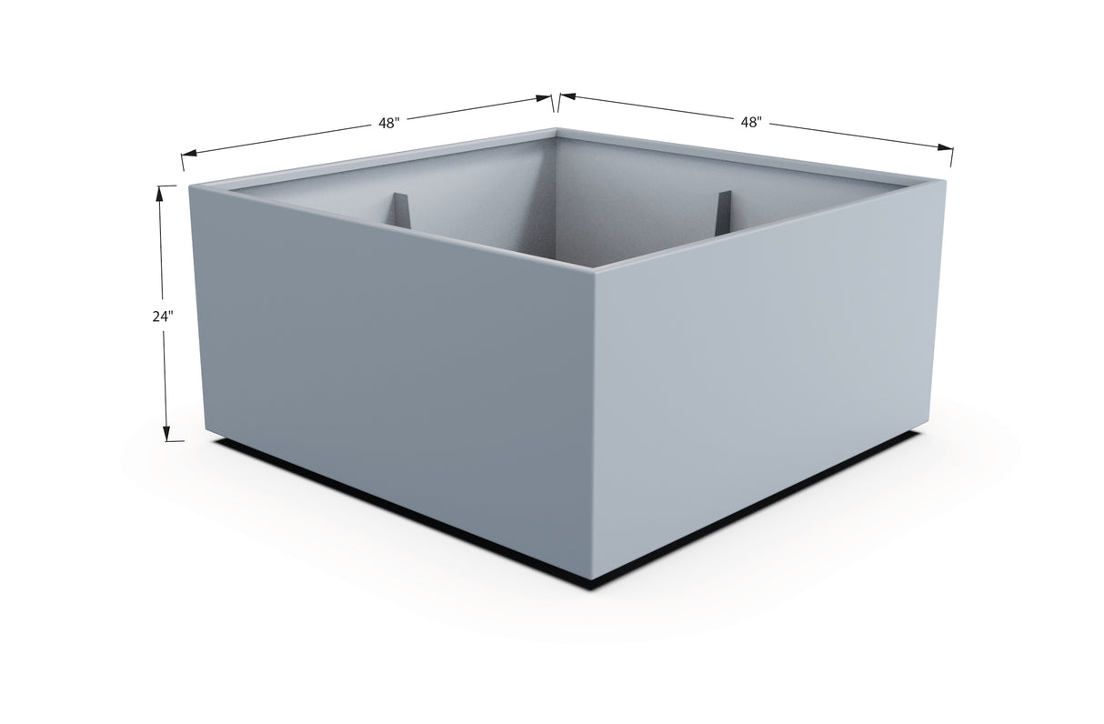 Aluminum Square & Cube Planter – 12" to 24" H
