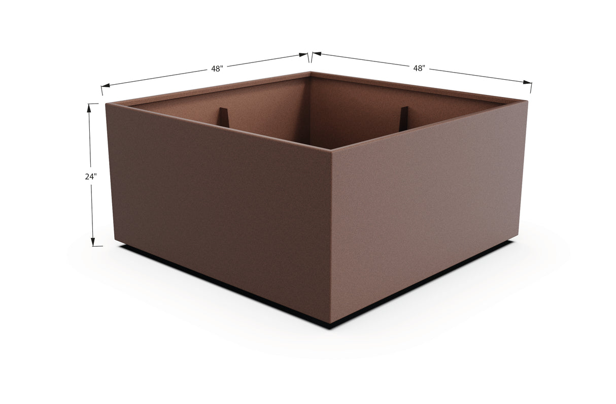 Aluminum Square & Cube Planter – 12" to 24" H