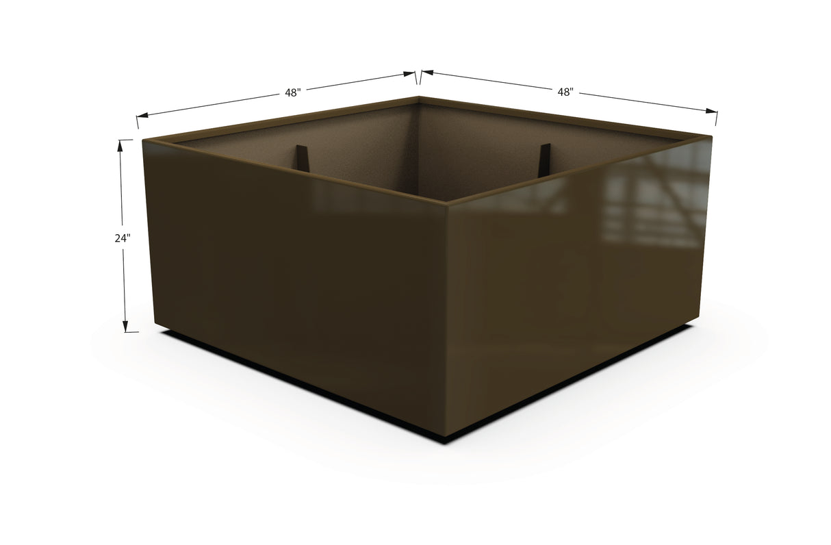 Aluminum Square & Cube Planter – 12" to 24" H