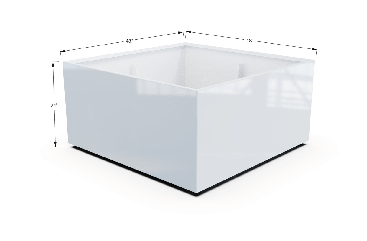Aluminum Square & Cube Planter – 12" to 24" H