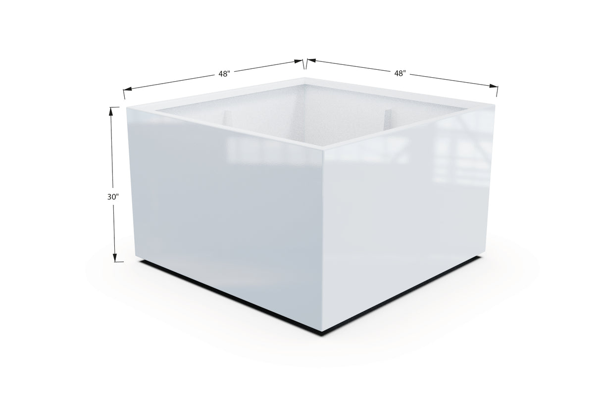 Aluminum Square & Cube Planter – 28" to 48" H
