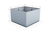 Aluminum Square & Cube Planter – 28" to 48" H
