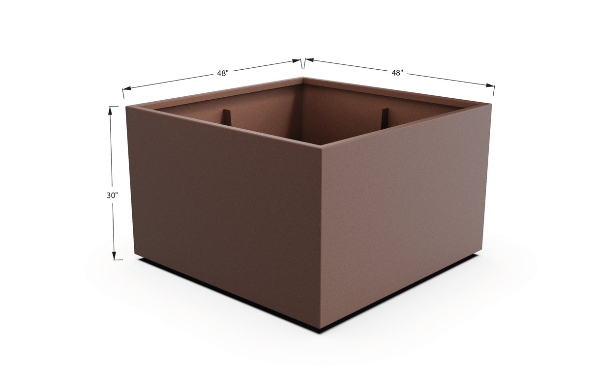 Aluminum Square & Cube Planter – 28" to 48" H