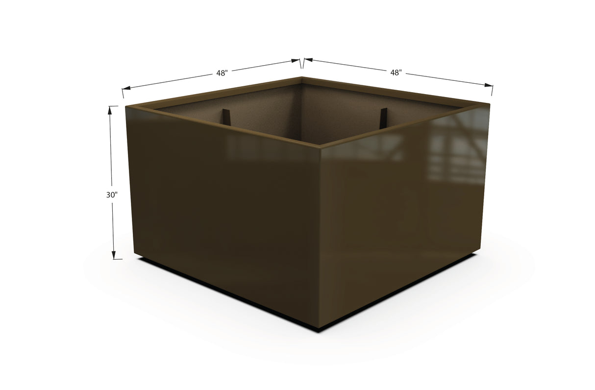 Aluminum Square & Cube Planter – 28" to 48" H