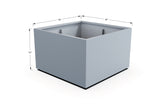 Aluminum Square & Cube Planter – 28" to 48" H