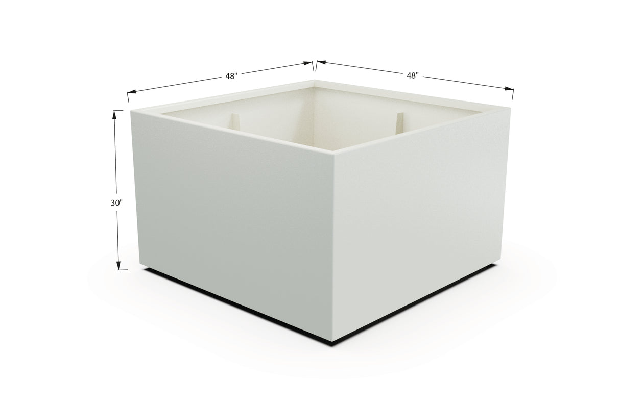 Aluminum Square & Cube Planter – 28" to 48" H