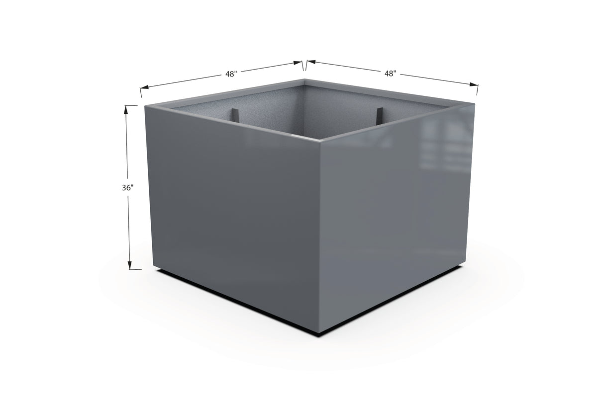 Aluminum Square & Cube Planter – 28" to 48" H