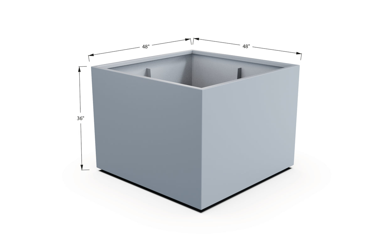 Aluminum Square & Cube Planter – 28" to 48" H