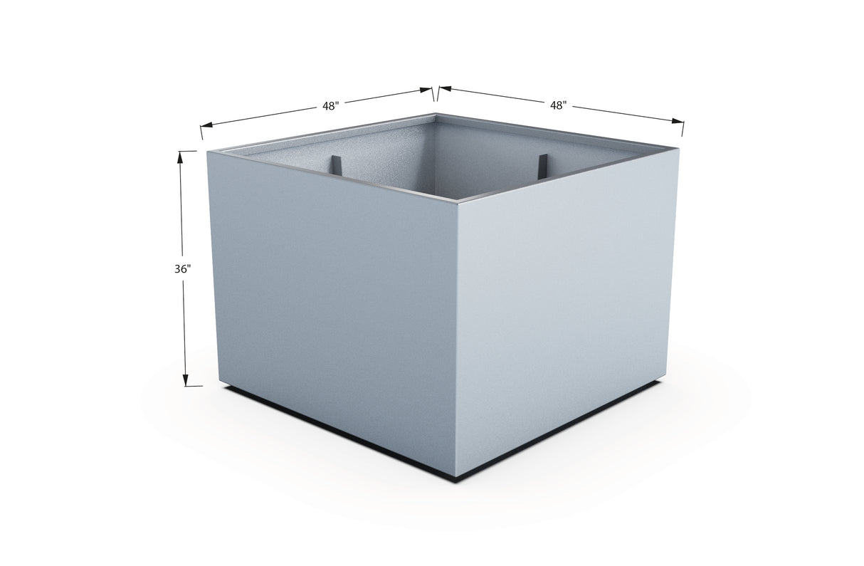 Aluminum Square & Cube Planter – 28" to 48" H