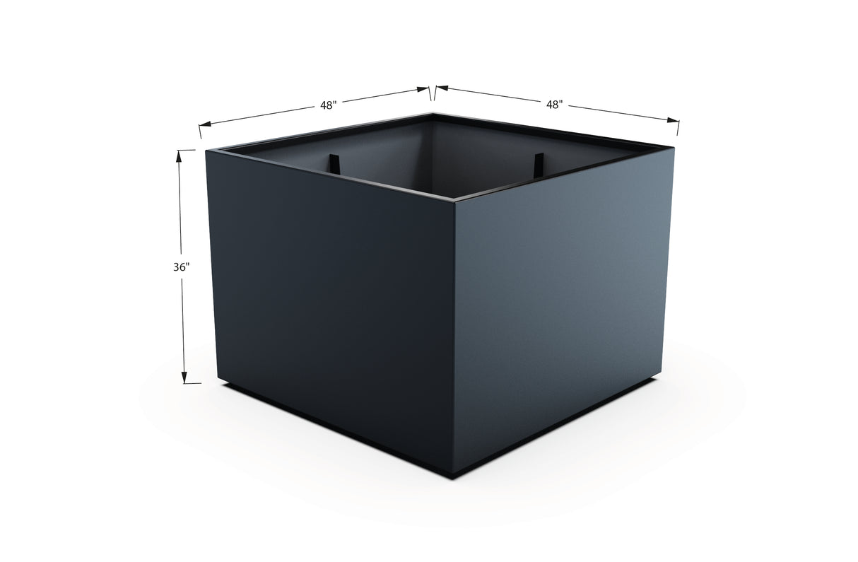 Aluminum Square & Cube Planter – 28" to 48" H