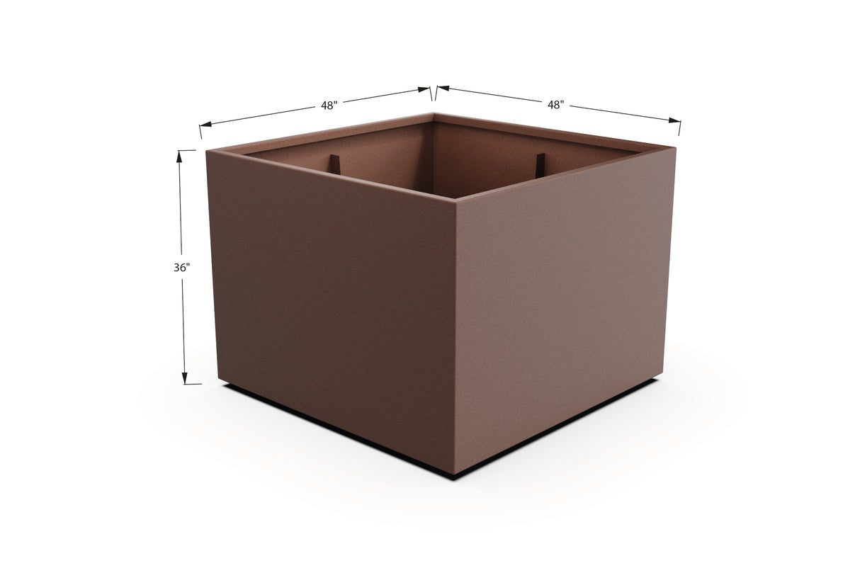 Aluminum Square & Cube Planter – 28" to 48" H