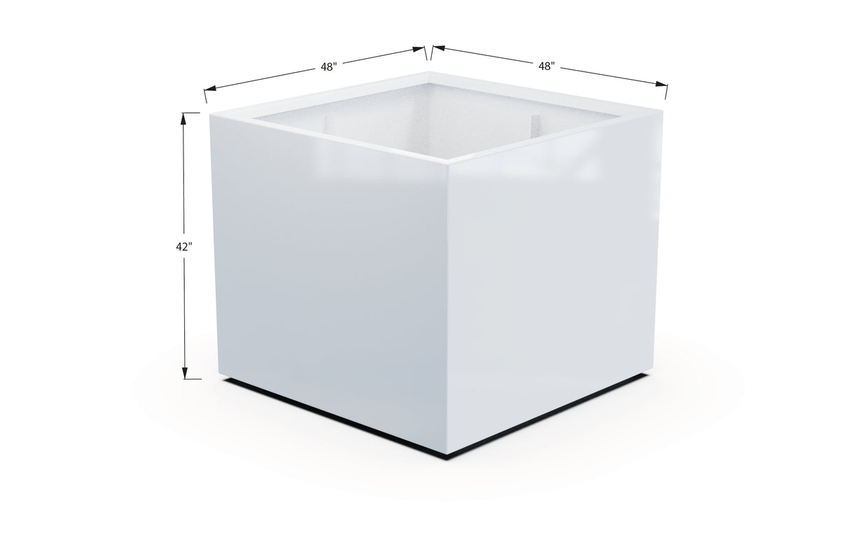 Aluminum Square & Cube Planter – 28" to 48" H