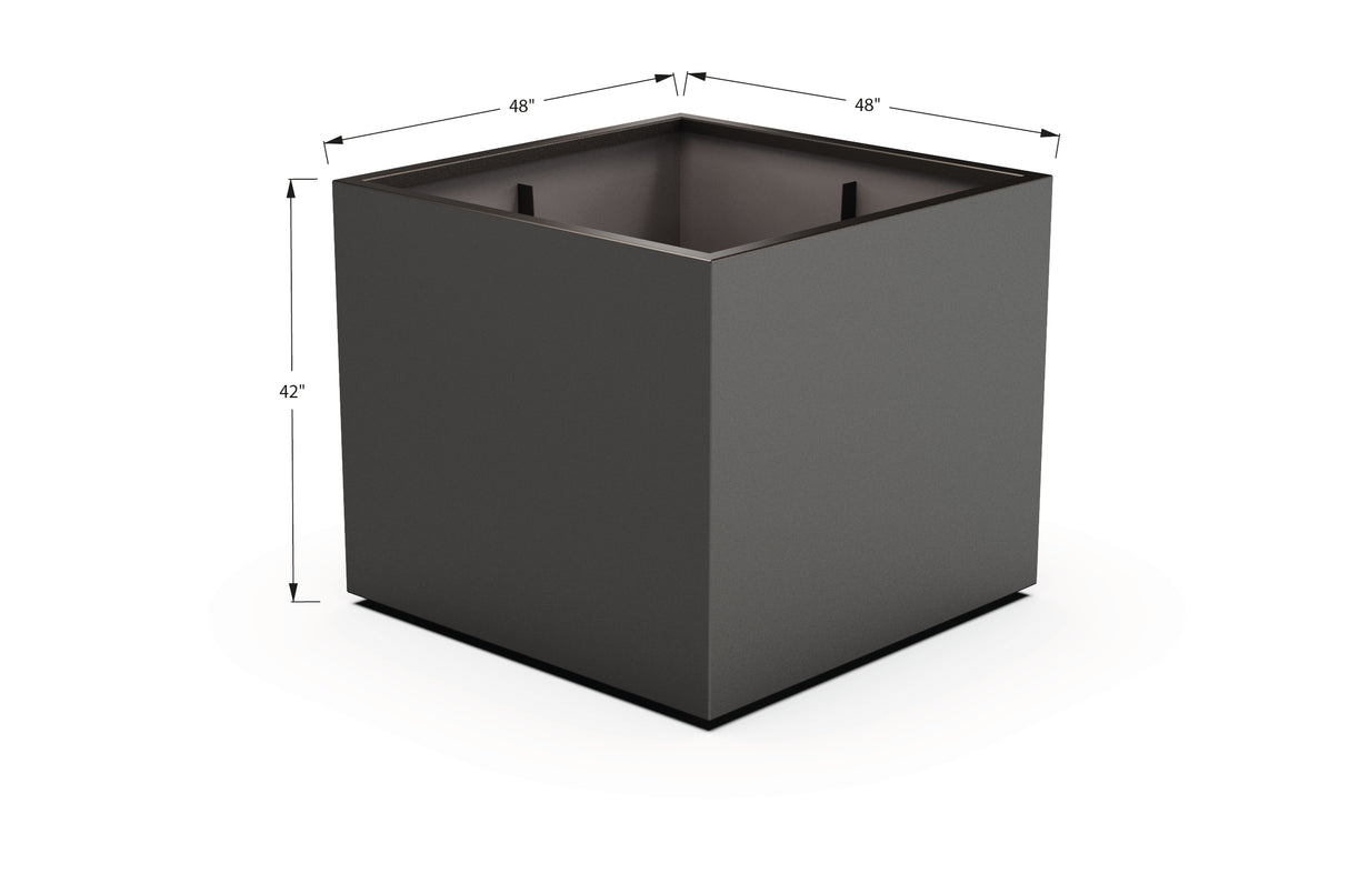 Aluminum Square & Cube Planter – 28" to 48" H