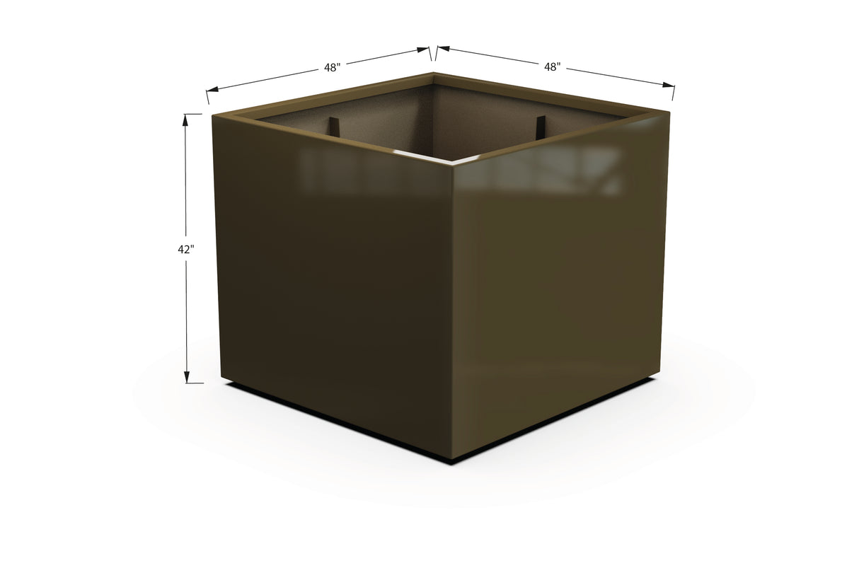 Aluminum Square & Cube Planter – 28" to 48" H