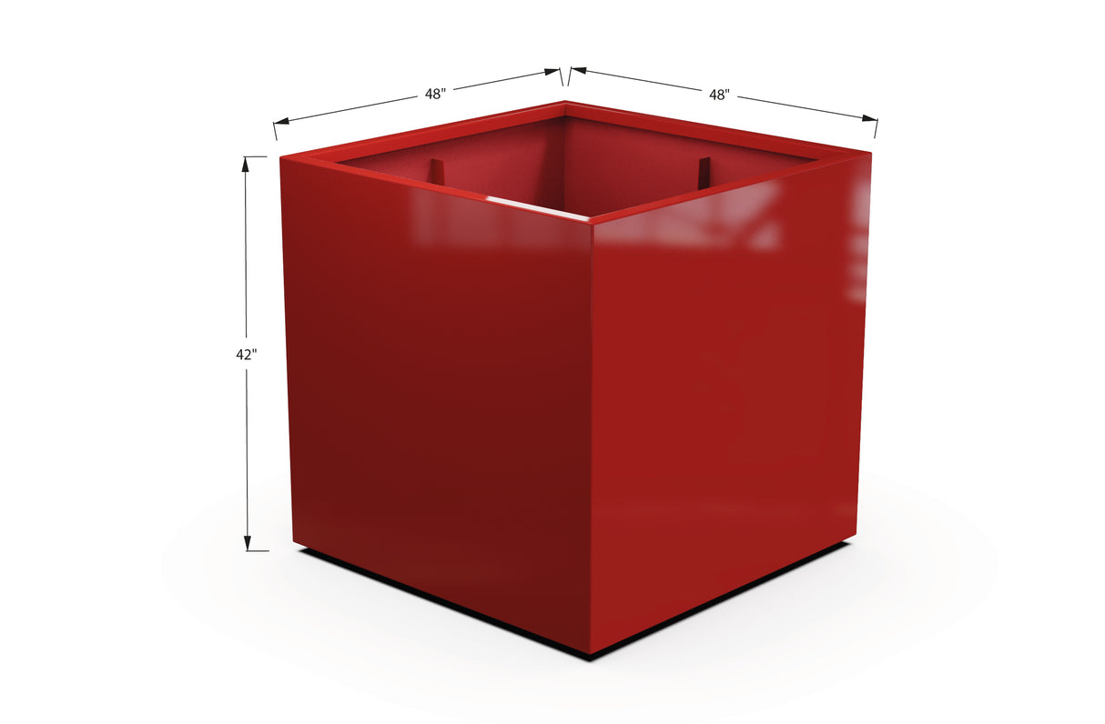 Aluminum Square & Cube Planter – 28" to 48" H