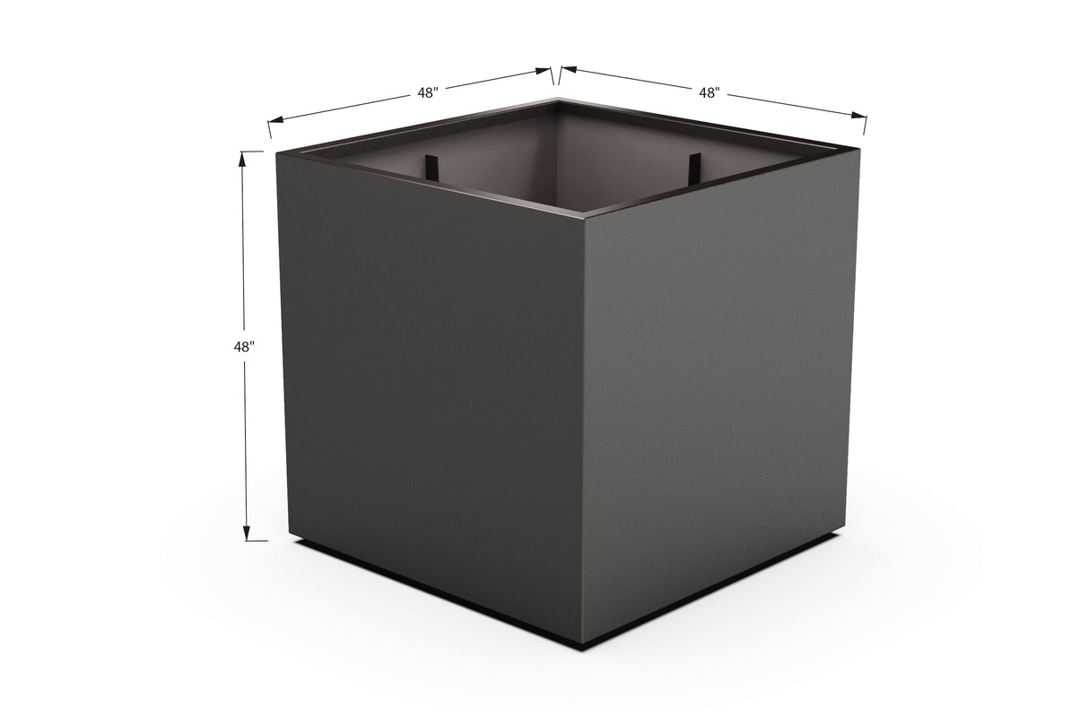 Aluminum Square & Cube Planter – 28" to 48" H