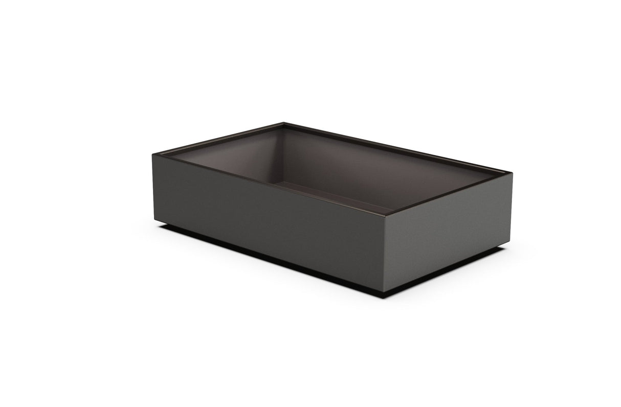 Aluminum Rectangular 30" Wide Planter – 12" to 18" H - Plantercraft
