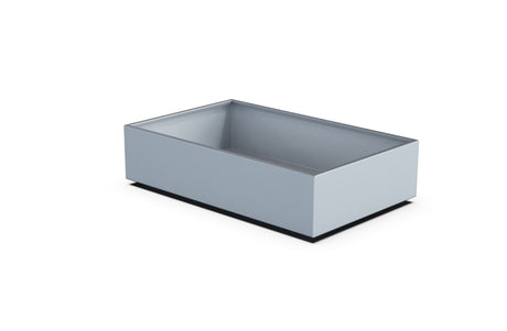 Aluminum Rectangular 30" Wide Planter – 12" to 18" H - Plantercraft