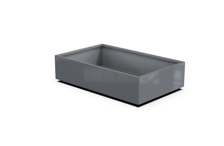 Aluminum Rectangular 30" Wide Planter – 12" to 18" H - Plantercraft