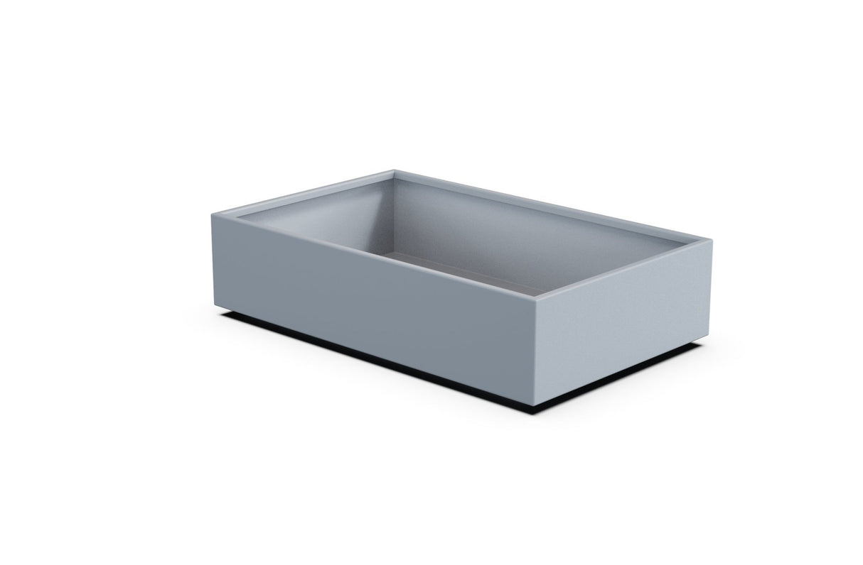 Aluminum Rectangular 30" Wide Planter – 12" to 18" H - Plantercraft