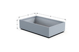 Aluminum Rectangular 30" Wide Planter – 12" to 18" H - Plantercraft