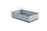 Aluminum Rectangular 30" Wide Planter – 12" to 18" H - Plantercraft
