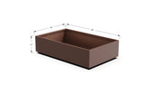 Aluminum Rectangular 30" Wide Planter – 12" to 18" H - Plantercraft