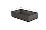 Aluminum Rectangular 30" Wide Planter – 12" to 18" H - Plantercraft