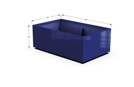 Aluminum Rectangular 30" Wide Planter – 12" to 18" H - Plantercraft