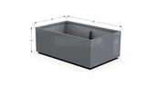 Aluminum Rectangular 30" Wide Planter – 12" to 18" H - Plantercraft