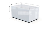 Aluminum Rectangular 30" Wide Planter – 24" to 30" H - Plantercraft