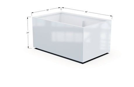 Aluminum Rectangular 30" Wide Planter – 24" to 30" H - Plantercraft