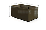 Aluminum Rectangular 30" Wide Planter – 24" to 30" H - Plantercraft