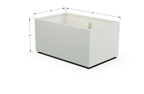 Aluminum Rectangular 30" Wide Planter – 24" to 30" H - Plantercraft