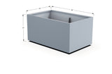 Aluminum Rectangular 30" Wide Planter – 24" to 30" H - Plantercraft