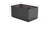 Aluminum Rectangular 30" Wide Planter – 24" to 30" H - Plantercraft