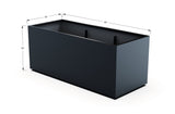 Aluminum Rectangular 30" Wide Planter – 24" to 30" H - Plantercraft