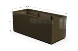 Aluminum Rectangular 30" Wide Planter – 24" to 30" H - Plantercraft