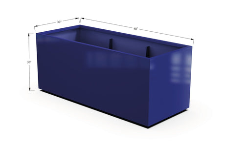 Aluminum Rectangular 30" Wide Planter – 24" to 30" H - Plantercraft