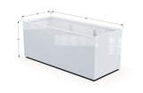 Aluminum Rectangular 30" Wide Planter – 24" to 30" H - Plantercraft
