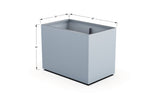 Aluminum Rectangular 30" Wide Planter – 36" to 42" H - Plantercraft