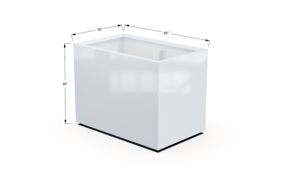 Aluminum Rectangular 30" Wide Planter – 36" to 42" H - Plantercraft