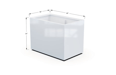 Aluminum Rectangular 30" Wide Planter – 36" to 42" H - Plantercraft