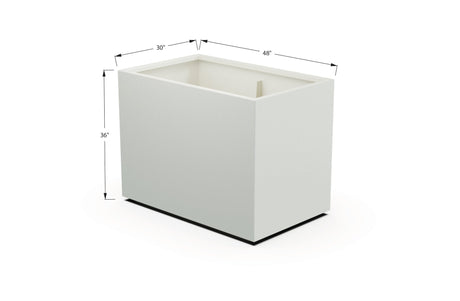 Aluminum Rectangular 30" Wide Planter – 36" to 42" H - Plantercraft