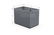 Aluminum Rectangular 30" Wide Planter – 36" to 42" H - Plantercraft