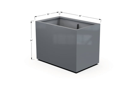 Aluminum Rectangular 30" Wide Planter – 36" to 42" H - Plantercraft