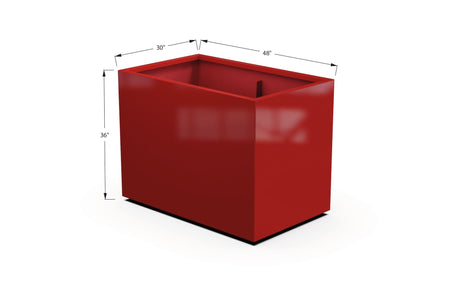 Aluminum Rectangular 30" Wide Planter – 36" to 42" H - Plantercraft
