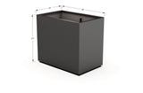 Aluminum Rectangular 30" Wide Planter – 36" to 42" H - Plantercraft