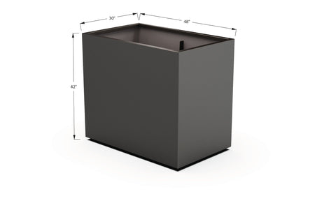Aluminum Rectangular 30" Wide Planter – 36" to 42" H - Plantercraft