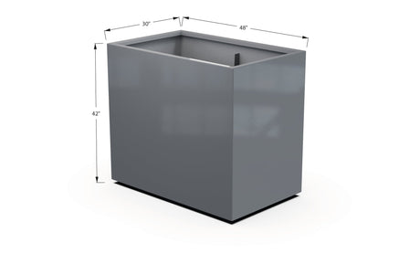 Aluminum Rectangular 30" Wide Planter – 36" to 42" H - Plantercraft